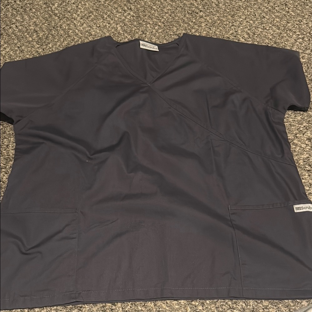 Dark Grey Scrub Top